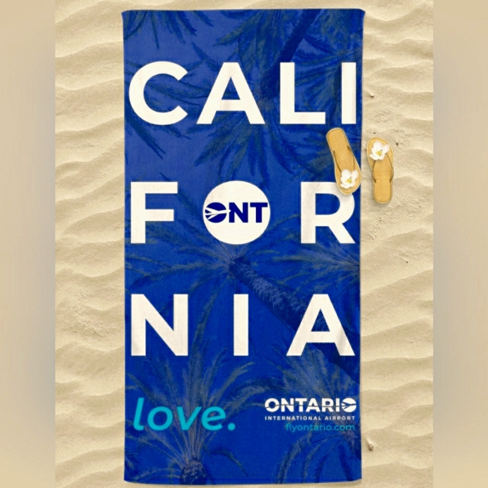 Ontario Internat Airport Beach Towel 34" x 63"  New